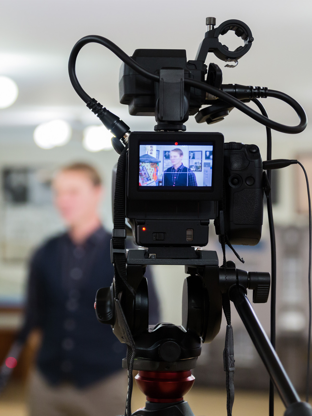 photography-production-insurance Video production camera setup during professional shoot — Chicago film and production insurance